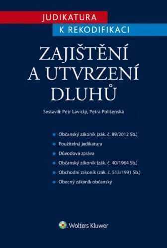 Judikatura k rekodifikaci - Zajištění a utvrzení dluhů - Petr Lavický