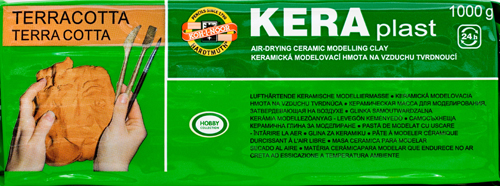 Koh-i-noor Modelovací hmota Keraplast vytvrditelná 1000 g - terra