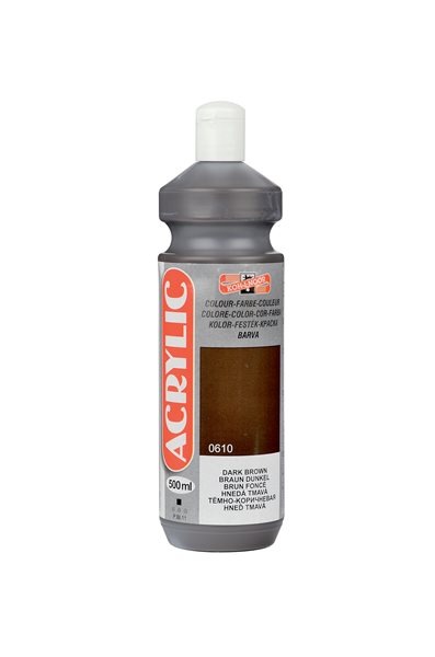 Koh-i-noor akrylová barva Acrylic - 500 ml - hněď tmavá