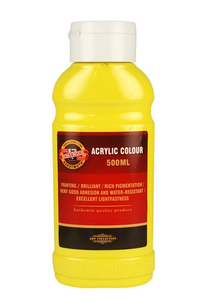 Koh-i-noor akrylová barva Acrylic - 500 ml - žluť citronová