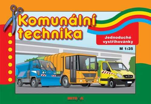 Komunální technika - jednoduché vystřihovánky - A4