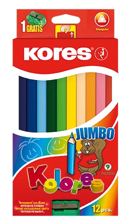 Kores Jumbo trojhranné pastelky 5 mm