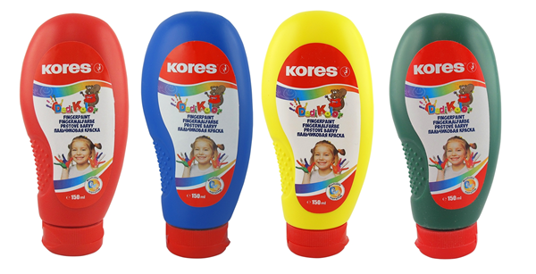 Kores Prstové barvy Dedi Kolor 4×150 ml