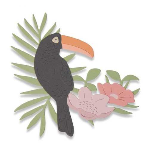 Kovová vyřezávací šablona Thinlits - Tropický pták (1ks)
