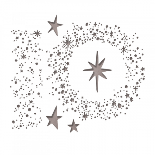 Kovové vyřezávací šablony Thinlits - Zasněžené hvězdy ( 6 ks)