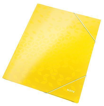 Leitz Spisové desky WOW s gumou - žluté