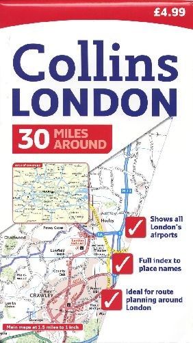 Londýn - 30miles around - mapa Collins - 1:95 000 /Velká Británie/