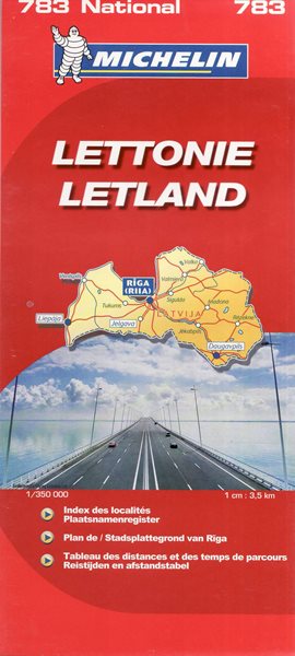 Lotyšsko /Latvia/ - mapa Michelin č.783 - 1:350 000