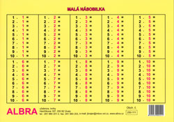 Malá násobilka - tabulka lamino A4 - A4