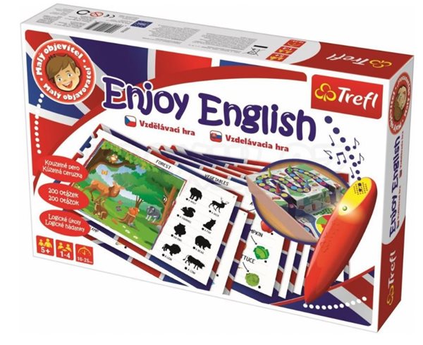 Malý objevitel Enjoy English + kouzelné pero naučná společenská