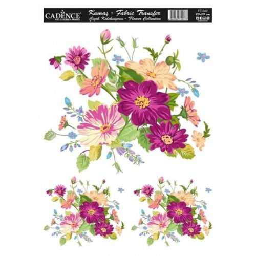 Nažehlovací obrázek na textil Cadence - květiny