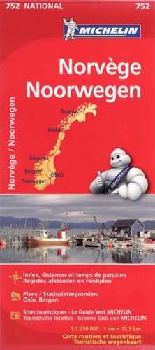 Norsko - mapa Michelin č.752 - 1:1 250 000
