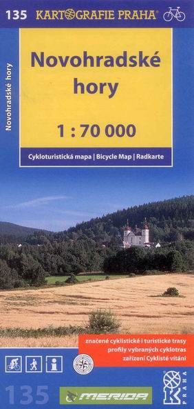 Novohradské hory - cyklo KP č.135 - 1:70 000 - 12x23 cm