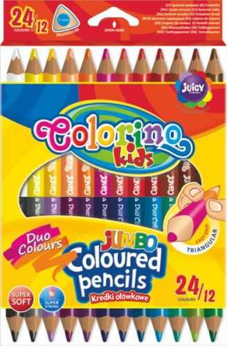 Oboustranné trojhranné pastelky Colorino JUMBO - 12/24