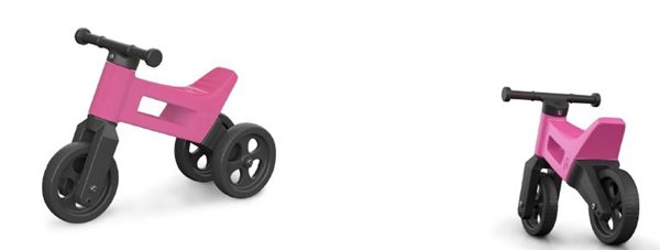 Odrážedlo FUNNY WHEELS 2v1 růžové