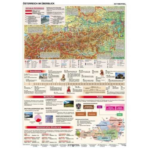 Österreich im Überblick - mapa A3