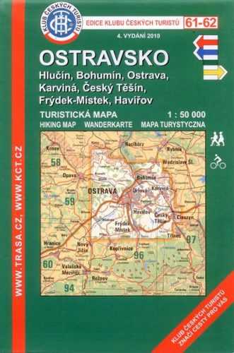 Ostravsko - mapa KČT č.61-62 - 1:50 000