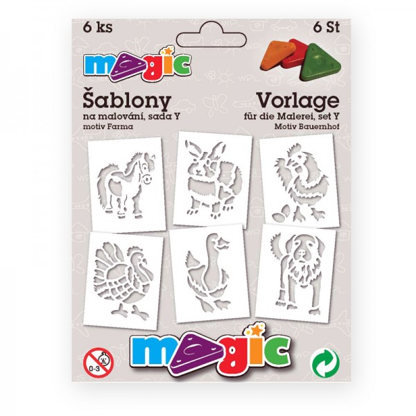 Papírové šablony - Farma - 6ks