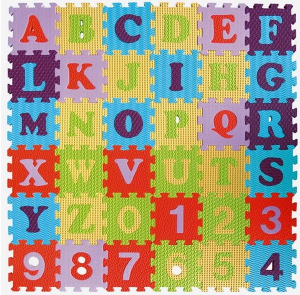 Pěnové puzzle Číslice a písmena SX (15x15)