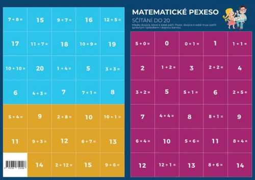 Pexeso - Matematika - Sčítání v oboru do 20 - PhDr. Martin Staněk