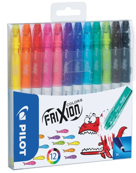 Pilot FriXion Colors Gumovací fixy - sada 12 barev