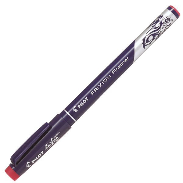 Pilot FriXion Fineliner Gumovací liner - červený