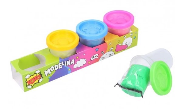 Plastelína/ modelína 4ks 50g v kelímku