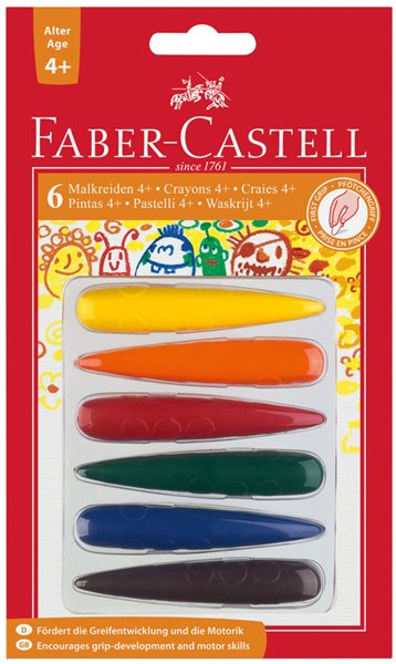 Plastové pastelky Faber-Castell do dlaně 4plus