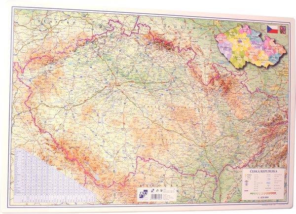 Podložka na stůl 60 × 40 cm - mapa ČR