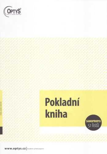 Pokladní kniha /samopropis/ - Samopropisovací tiskopis. Formát A4 na výšku. Žlutá obálka. 2 x 25 listů. Nečíslovaný.