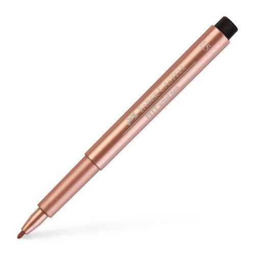 Popisovač Faber-Castell Pitt Artist Pen B Metalický - Měděná