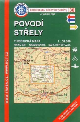 Povodí Střely - mapa KČT č.30 - 1:50 000