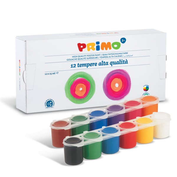 Primo Barvy temperové 12×25 ml