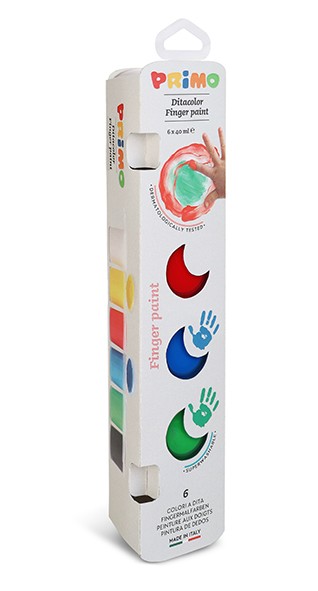Primo Prstové barvy 6 x 40 ml v blistru