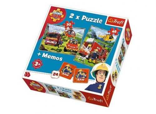 Puzzle 2 v 1 + pexeso Požárník Sam