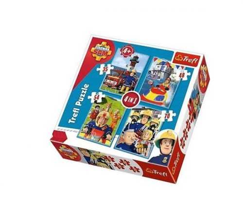 Puzzle Požárník Sam 4v1 (35