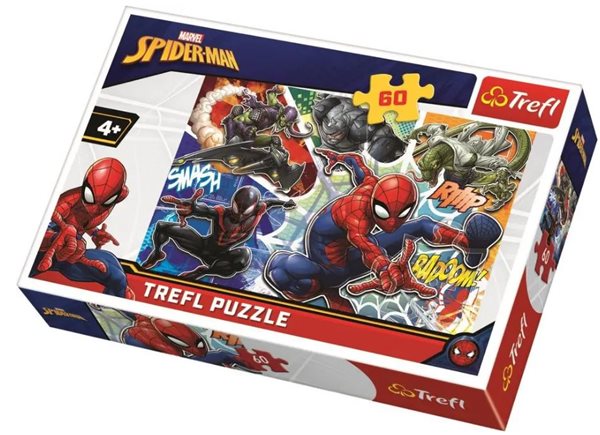 Puzzle Statečný Spiderman Disney 33x 22cm 60 dílků