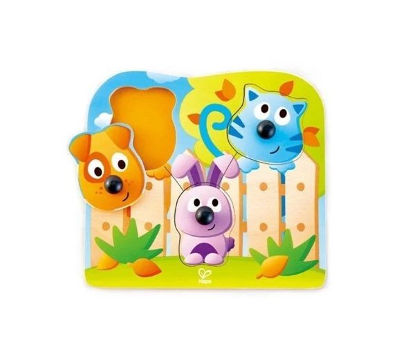 Puzzle s úchytkami - Domácí zvířátka