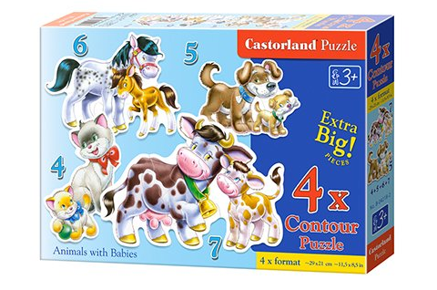 Puzzle sada 4v1- Domácí zvířata- sada 4