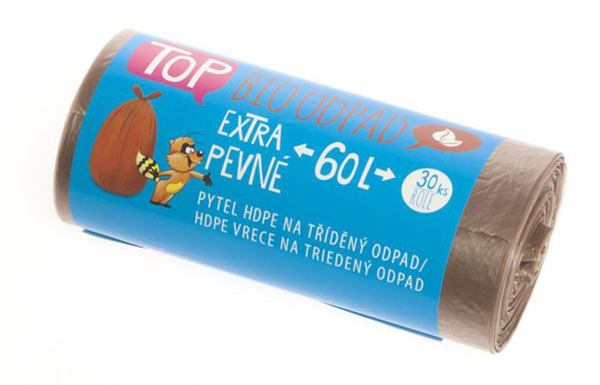 Pytle na tříděný Bio odpad 60 l - hnědé - 30 ks