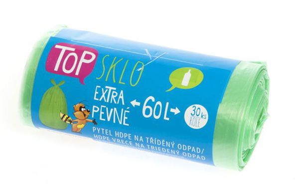 Pytle na tříděný odpad 60 l - zelené - 30 ks
