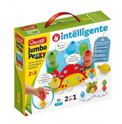 Quercetti Jumbo Peggy jumbo pegs & pegboard – mozaika s velkými kolíčky