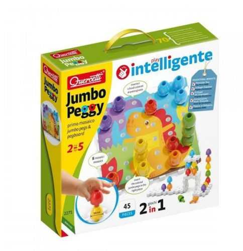 Quercetti Jumbo Peggy jumbo pegs & pegboard – mozaika s velkými kolíčky