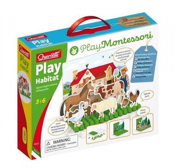 Quercetti Play Habitat sliding puzzle – zasouvací skládačka