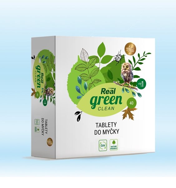 Real green clean - tablety do myčky - 40 ks