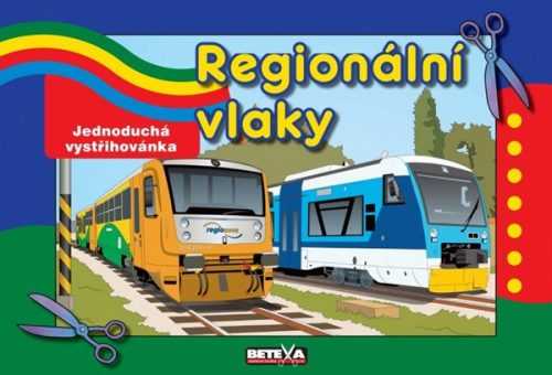 Regionální vlaky - jednoduché vystřihovánky - A4