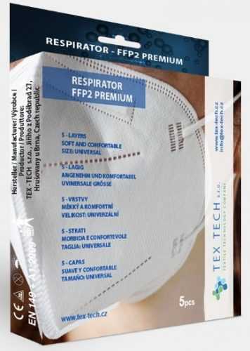 Respirátor TEX-TECH ochranné třídy FFP2 - 5 ks