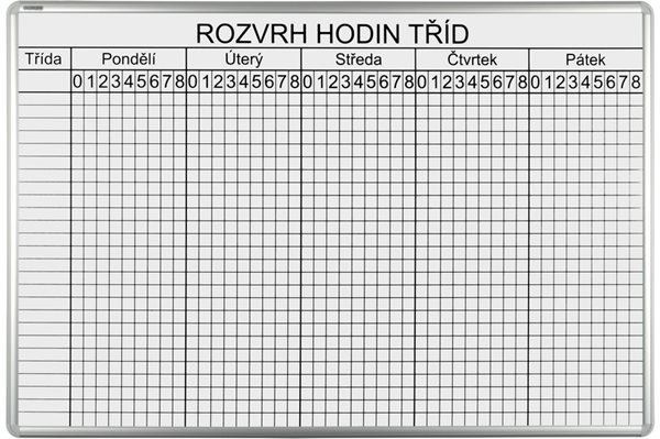 Rozvrhová tabule ekoTAB 70 × 100 cm