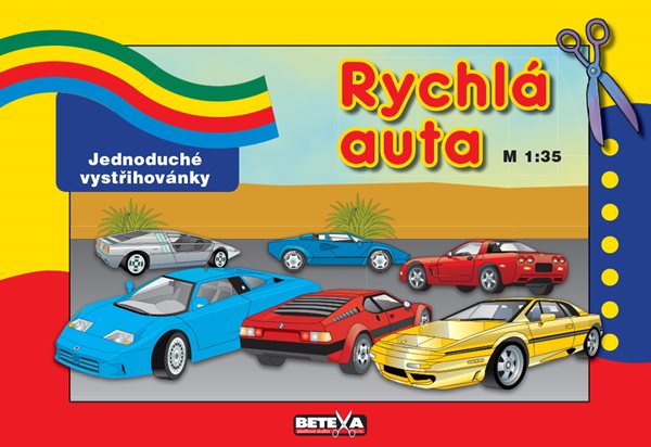 Rychlá auta - jednoduché vystříhovánky