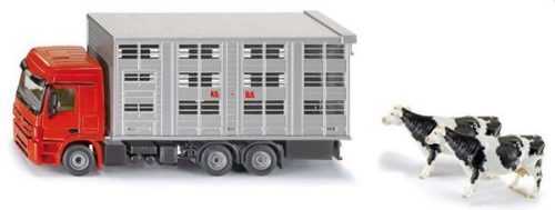 SIKU Super - Transportér pro přepravu hospodářských zvířat + 2 krávy